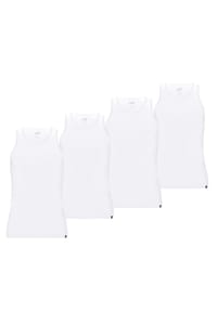PUMA® - Herren Tank Top, 4er Pack - Basic, Unterhemd, Rundhals, Single Jersey, einfarbig - Schwarz