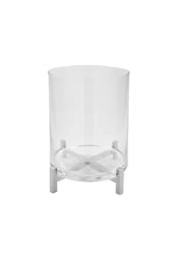 Fink Living Windlicht mit Glas YONO - YONO - silberfarben