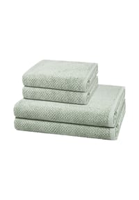 Cawö 2 X Handtuch 2 X Duschtuch im Set Pure - Pure - Eukalyptus