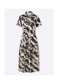 heine - Druck-Kleid - schwarz-champagner-bedruckt