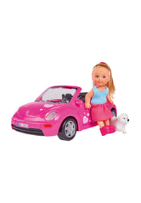 Simba - Evi LOVE Puppen-Set "Evi's Beetle" - PINK