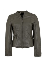 JILANI - Damen Lederjacke Lammnappa dark grey - dark grey