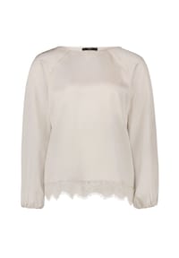 zero - Satin-Bluse mit Tunnelzug - French Oak