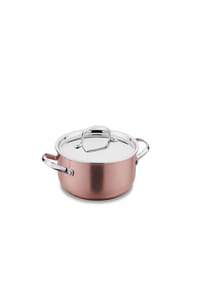 KORKMAZ - Korkmaz Divani Casserole 20 x 10 cm Kupfer-Topf mit Deckel - 2,9 L - Kupfer 20 x 10 cm