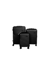 ALMINA® - Reisekofferset 3-teilig, Hartschale, 360° Rollen und Innenaufteilung - Dunkelgrau 3-tlg