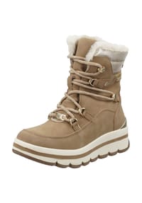 TOM TAILOR - Lederimitat/Textil Stiefelette - Sand