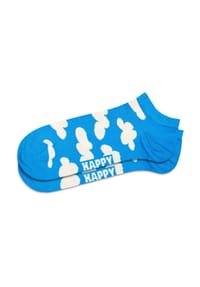 HAPPY SOCKS - Sneakersocken "Cloudy", Rippbündchen - 6000 LIGHT BLUE