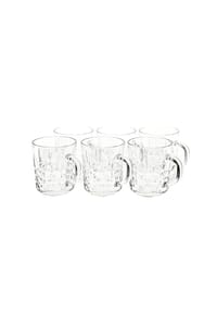 ALMINA® - Almina Parla 6 Tlg. Gläser-Set mit Henkel 230 ml für Tee - Transparent OneSize
