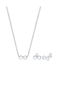 elli. - Schmuckset Infinity Symbol Unendlichkeit 925 Silber, Mit Kristallen Von Swarovski® - Gold