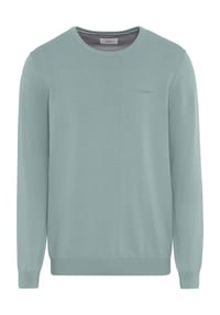 s.Oliver - Strickpullover, Rundhals-Ausschnitt, Logo-Stickerei, für Herren - BLACK/GREY