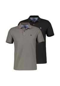 LERROS - Poloshirt 2er Pack Basic - Basalt grey