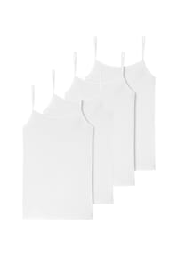 SCHIESSER - Spaghetti Top 4er Pack 95/5 Organic Cotton - Sand