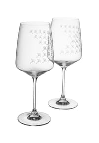 JOOP! FADED CORNFLOWER Rotweinglas Set 2, Weiß matt - JOOP! FADED CORNFLOWER - Transparent