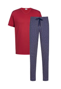 mey - Schlafanzug Tie Minimal - Dunkelblau