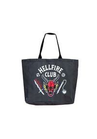 COFI - Stranger Things Einkaufstasche XL für Alltag Freizeit und Shopping - Schwarz 42x1x60 cm