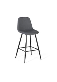GINER & COLOMER - Stahlhocker 45 cm, moderner Stil - 103 x 44 x 45 cm - Grau