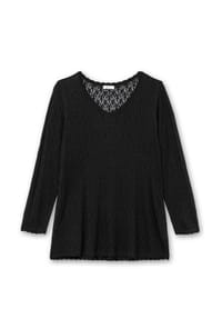 sheego - Ajourpullover - schwarz