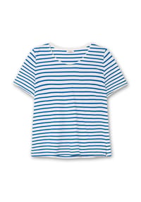 sheego - Rundhalsshirt - ecru-gestreift