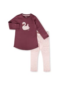 sigikid® - Pyjama Nachtwäsche ,  für Kinder - bordeaux/rosa