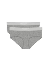 Marc O'Polo - Iconic Rip Hipster, 2er-Pack, Logo-Bund, für Damen - 152 WHITE COTTON
