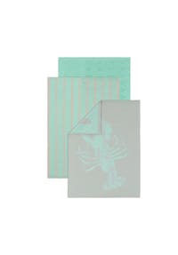 VOSSEN® - Geschirrtücher Lobster Luxe 3er Set basil blush - 0001 - grün