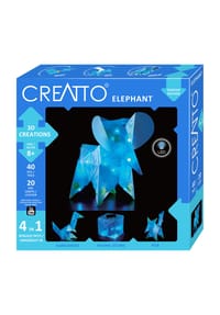 KOSMOS - Creatto Elefant, Bastelset, 3D-Puzzle, Nachtlicht, Leuchtfigur, Dekoration, Puzzle, 03461 - 