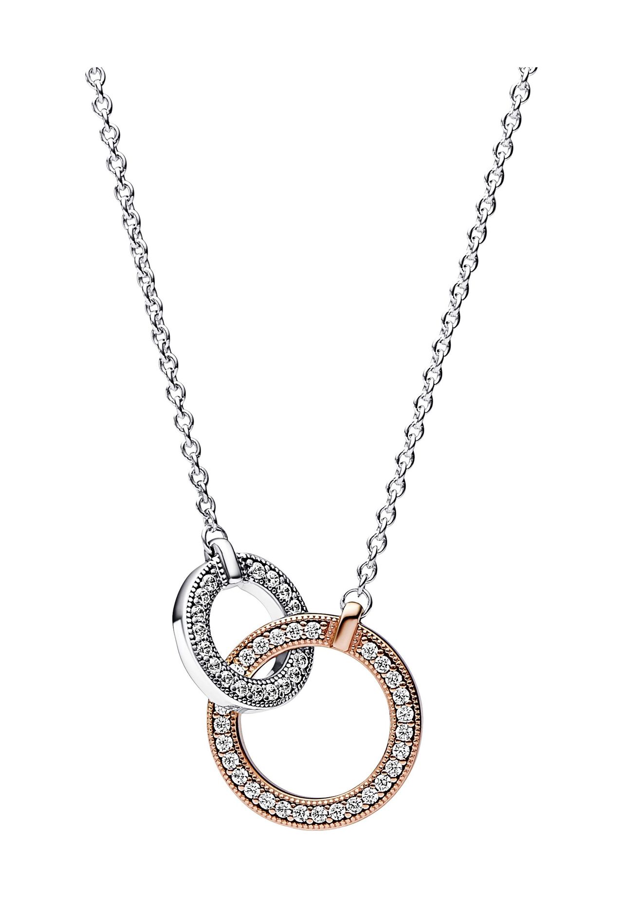 PANDORA PANDORA SIGNATURE Damen Kette mit Anhänger, 925er Silber 