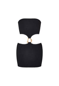 MODA MINX - Partykleid SCRUNCH Irregular Hoop mit stilvollen Cut-Outs - Black