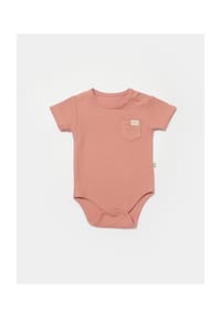 biorganic - Kurzarmbody, Waffelstruktur, Bio- Baumwolle, GOTS zertifiziert, Unisex - Beige
