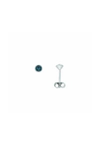 Adelia's - Damen 925 Silber Ohrringe   Ohrstecker mit Zirkonia Ø 3 mm - blau