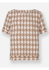 heine - Blusenshirt - ecru-camel Pepita