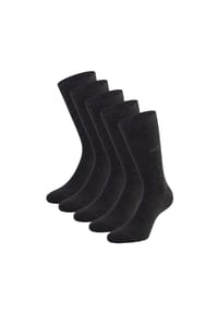 CINQUE - Herren Socken, 5er Pack - Business-Socken, Baumwollmischung, Logo, einfarbig - Anthrazit