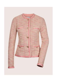 MADELEINE - Kurzblazer im Couture-Style - wollweiß / puderrosa / apricot