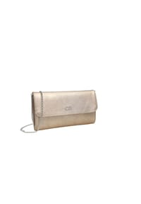 collezione alessandro® - Clutch Eleganz aus Leder, mit separaten Fächern - blau
