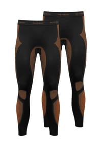 normani® - 2 x Thermounterhose Lange Skiunterwäsche für Herren - Orange