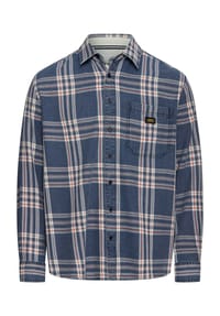 GLOBETROTTER - Overshirt, Langarm, Kent, für Herren - 1 NAVY/WHITE/RED