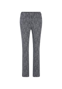 GOLDNER - Kurzgröße:  Slim Fit Jeans LOUISA mit Blumendruck - grau / gemustert