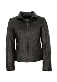 7eleven - Damen Lederjacke Lammnappa schwarz - schwarz