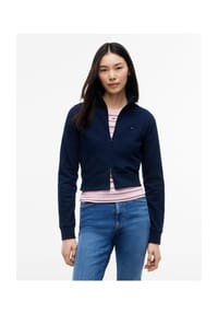 TOMMY Jeans - Sweatjacke, Stehkragen, für Damen - C1G  BLUE