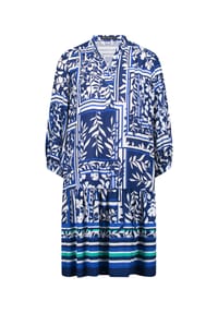 BETTY BARCLAY - Stufenkleid mit 3/4 Arm - Dunkelblau/Weiß