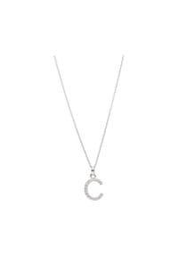 SMART JEWEL® - Kette Buchstabe C mit Zirkonia Steine, Silber 925 - silber