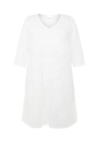 Charmline - Strickkleid, V-Ausschnitt, für Damen - 001/WHITE