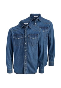JACK & JONES - Jeanshemd 2er Pack Western - Blue denim