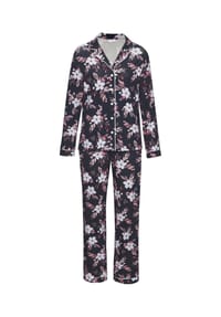 LASCANA - Schlafanzug Luxurious Nights, V-Ausschnitt, für Damen - 24572 AOP