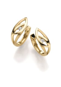 Adelia's - Adelia's Neuheit 2026 - Creolen Ohrringe 14 x 15 mm aus 333 Gelbgold mit Zirkonia - gold