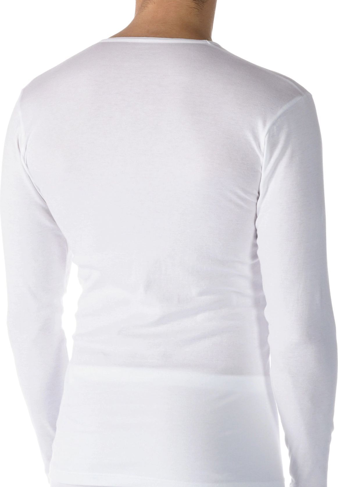 Mey Langarmshirt Casual Cotton, Baumwolle, FüR Herren, Weiß, 5