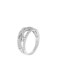zeeme SILVER - Ring 925/- Sterling Silber 48 Zirkonia - weiß