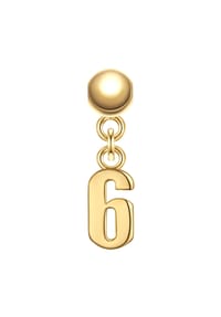 GLANZSTÜCKE MÜNCHEN - Glanzstücke München Charm Ziffer 6 Sterling Silber 50084172 - gelbgold