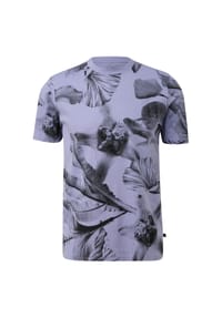 QS - T-Shirt, Baumwolle, für Herren - 48A0  LILAC/PINK