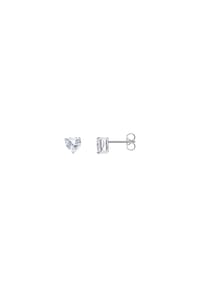 Thomas Sabo - Ohrstecker mit weißem Stein in Herzform - silberfarben